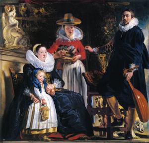 Autorretrato con su familia, Jacob Jordaens