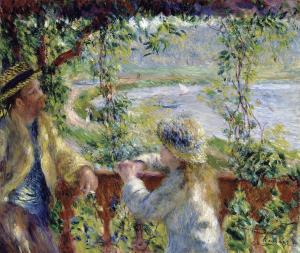 A la orilla del lago, Pierre-Auguste Renoir