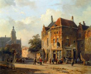 Figures in the Streets of a Dutch Town, Eversen
