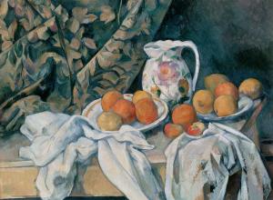 Bodegón con cortina, Cézanne