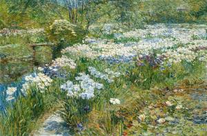 Jardín acuático, Childe Hassam