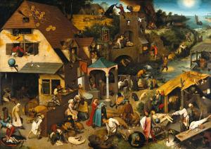 Los proverbios flamencos, Pieter Brueghel el Viejo