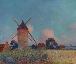 Paisaje con molinos, Ferdinand du Puigaudeau