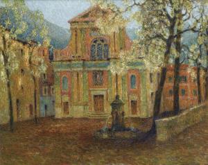 The Church of Dolceacqua, Henri Le Sidaner