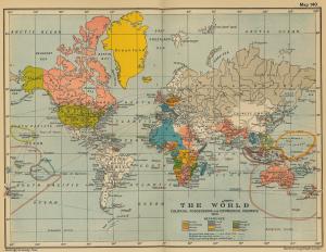 1910 World Map