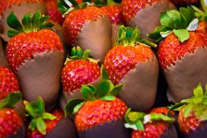 Fresas cubiertas con chocolate