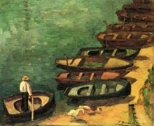 Boats at Pont Aven, Émile Bernard