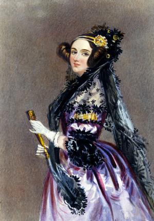 Watercolor portrait of Ada King, Alfred Edward Chalon