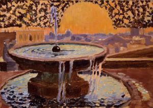 Fuente en la Villa Médici, Maurice Denis