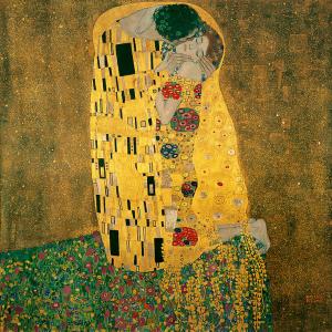 The kiss, Gustav Klimt