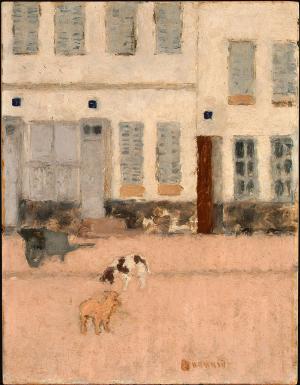 Dos perros en una calle solitaria, Pierre Bonnard