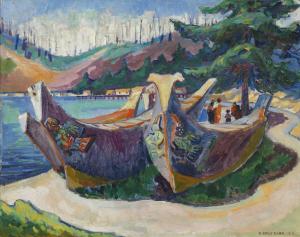 War Canoes, Alert Bay, Emily Carr