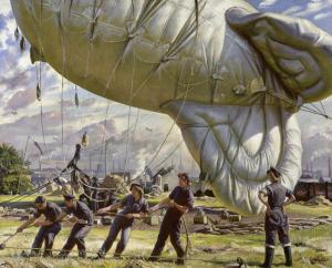 A Balloon Site, Coventry, Laura Knight
