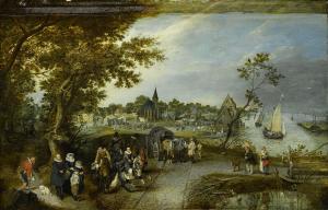 Paisaje con figuras, Adriaen van de Venne