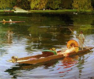 Navegando en el Támesis, John Lavery