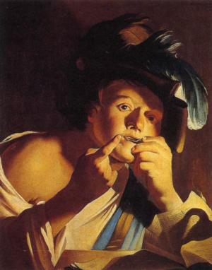 Man Playing a Jew's Harp, Dirck van Baburen