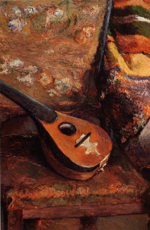 Mandolina en una silla, Paul Gauguin