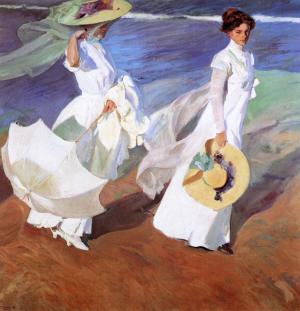 Walk on the Beach, Joaquín Sorolla