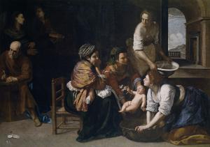 Birth of Saint John the Baptist, Artemisia Gentileschi