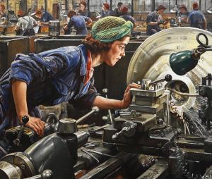 Ruby Loftus en la fábrica, Laura Knight