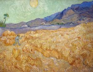 Campo de trigo con segador, Vincent van Gogh