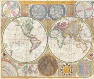 Mapa del Mundo, 1794, Samuel Dunn