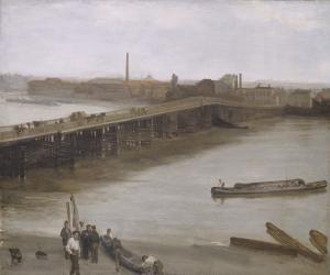 Marrón y plata, puente Old Battersea, James McNeill Whistler