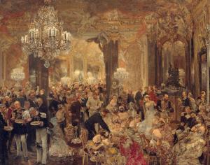 Cena en el baile, Adolph Menzel