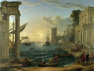 Seaport with the Embarkation of the Queen of Sheba, Lorrain