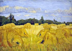 Field with sheafs, August Haake