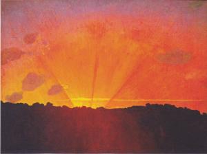 Sunset, Orange Sky, Félix Vallotton