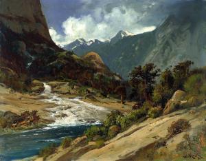 Hetch Hetchy Side Canyon, William Keith