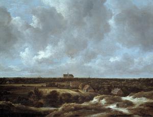 Vista de Haarlem con campos de blanqueo, Jacob Ruysdael