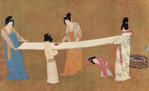 Mujeres tejiendo seda, Song Huizong