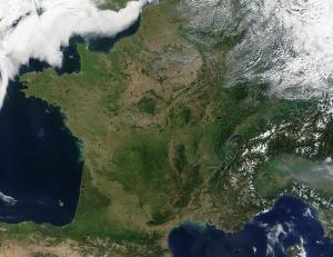 Vista de Francia desde el espacio