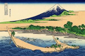 Sea coast at Tago, Hokusai