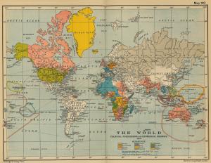Mapa del mundo, 1910
