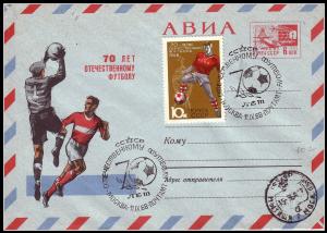 Soviet soccer postcard, 1968