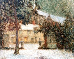 House in Snow, Henri Le Sidaner