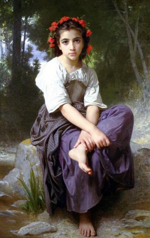 At the Edge of the Brook, Bouguereau
