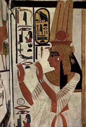Pintura mural de Nefertari
