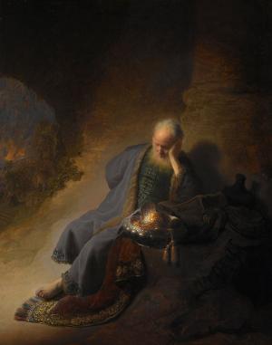 Jeremías lamentando la destrucción de Jerusalén, Rembrandt
