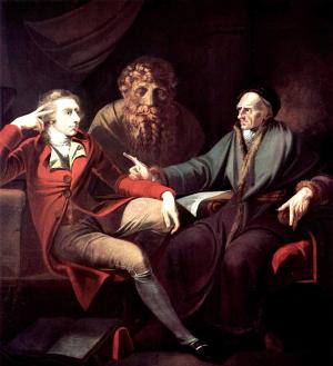 The artist in conversation with Johann Jakob Bodmer, Fuseli