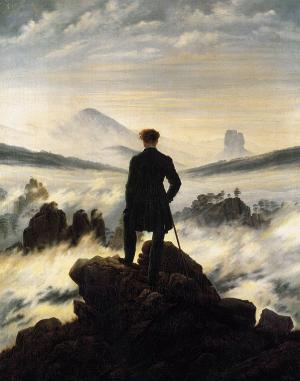 Wanderer above the mists, Caspar David Friedrich