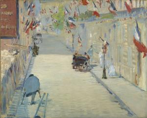 Calle Mosnier con Banderas, Édouard Manet