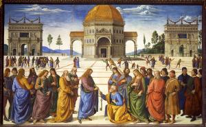 Entrega de las llaves a San Pedro, Pietro Perugino