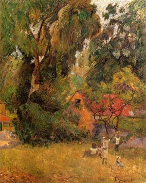 Chozas bajo los árboles, Paul Gauguin