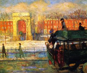 Descending from the Bus, William Glackens