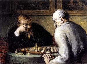 Los jugadores de ajedrez, Honoré Daumier