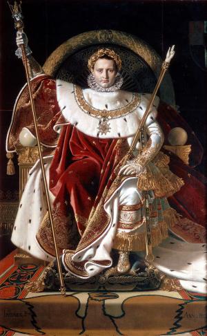 Napoleón en su trono imperial, Dominique Ingres